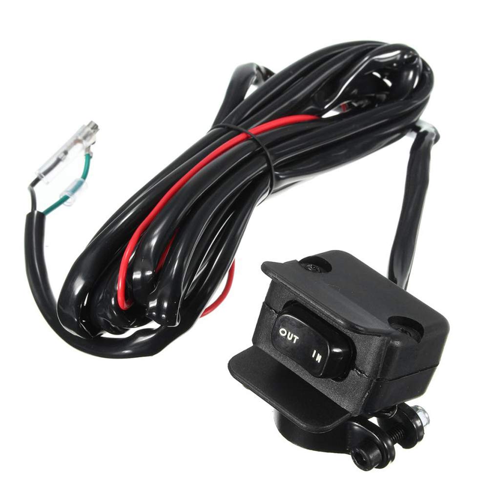 Folpus Black Motorcycle Winch Rocker Switch Control Line Kit Folpus Black Motorcycle Winch Rocker Switch Control Line Kit von Folpus