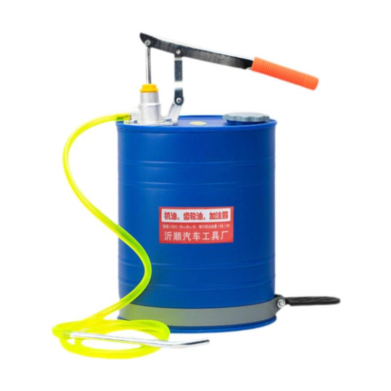 Folpus Handkurbel Ölpumpenfüller Zahnrad Ölspender 10L Sturdy Getriebe Ölfüllergetriebe Ölfüllpumpe für Fahrzeug, B von Folpus