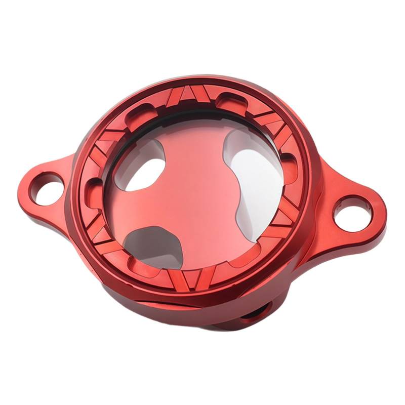 Folpus Motorrad Ölfilter Abdeckkappe Zubehör Hochleistungs-Aluminiumlegierung für TRX450R 450er Cbf450R Professional, Rot von Folpus