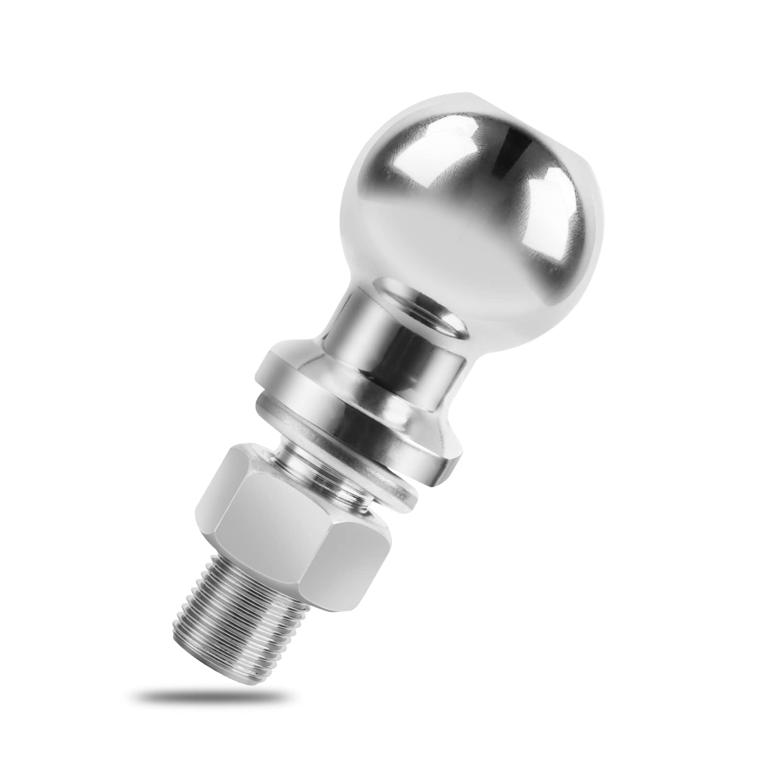 Anhängerkupplung 3.5 Tonnen Anhängerkupplungen 50mm Kugelkopf für Ackerschiene mit Verchromter Sechskantmutter, Anhängerkupplungskugel für ATV UTV Rasentraktor Anhängerkupplung 3.5 Tonnen Anhängerkupplungen 50mm Kugelkopf für Ackerschiene mit Verchromter Sechskantmutter, Anhängerkupplungskugel für ATV UTV Rasentraktor von Fonyet
