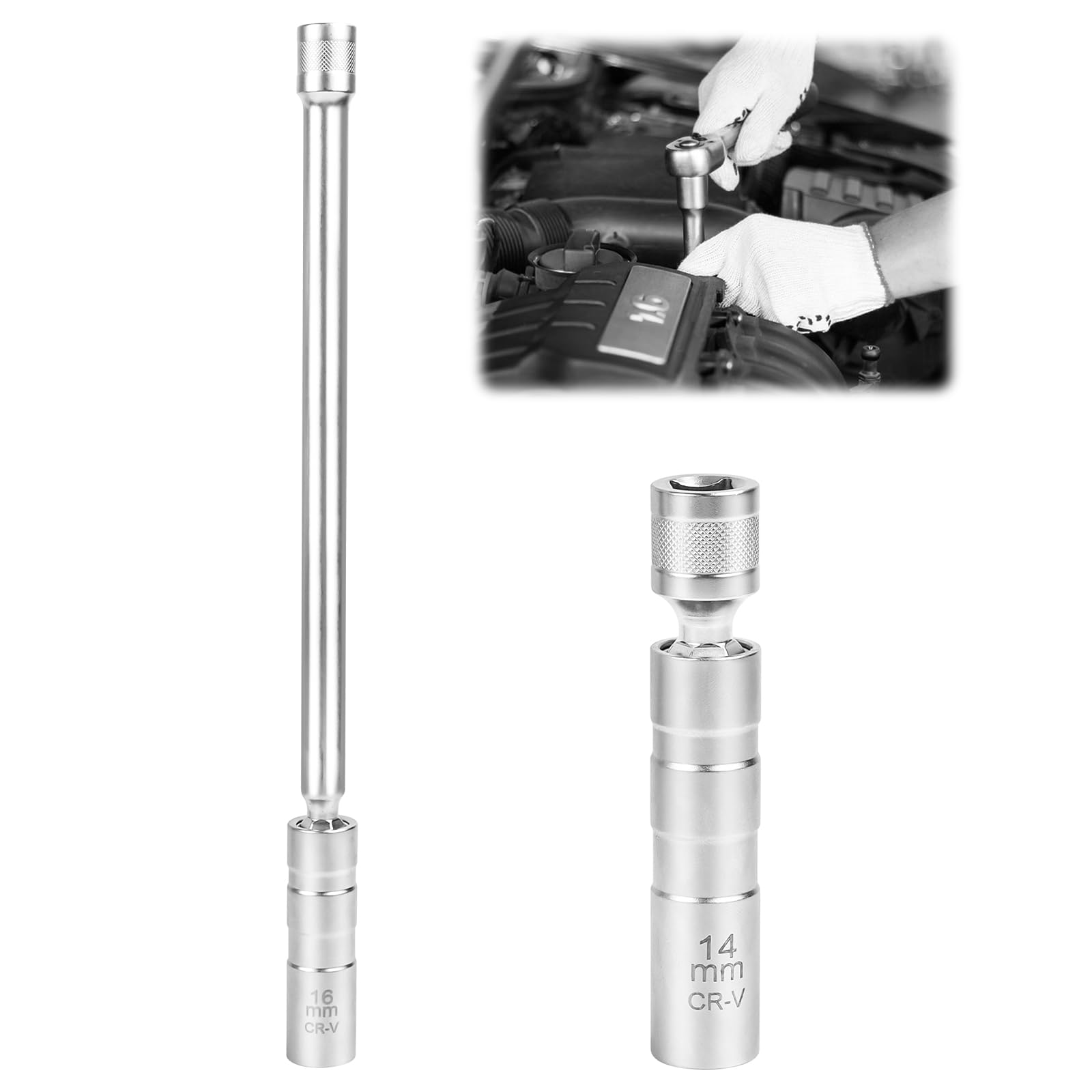 Zündkerzenschlüssel Satz 2 Stück Zündkerzenschlüssel 14mm und 16mm Universal Flexibel Zündkerzen Schlüssel Werkzeuge für die Autoreparatur Zündkerzenschlüssel Satz 2 Stück Zündkerzenschlüssel 14mm und 16mm Universal Flexibel Zündkerzen Schlüssel Werkzeuge für die Autoreparatur von Fonyet