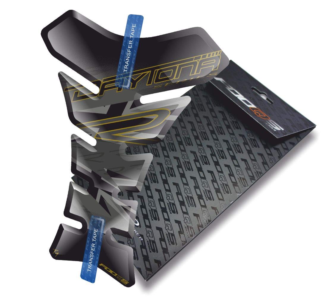 Fooqs Tankpad für Triumph Daytona 675 600 R RX SE (schwarz/Gold) von Fooqs