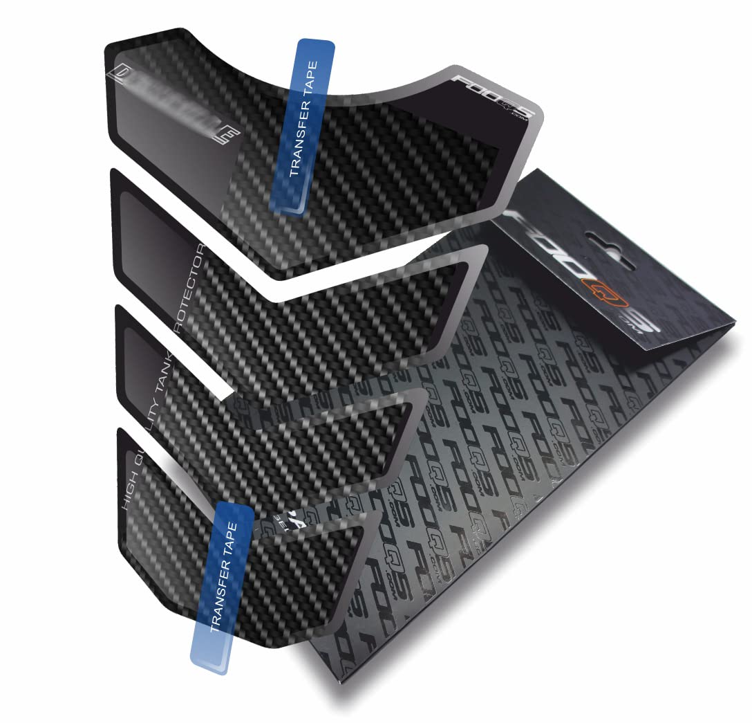Fooqs Tankpad kompatibel mit Honda Deauville Carbon (Schwarz) von Fooqs