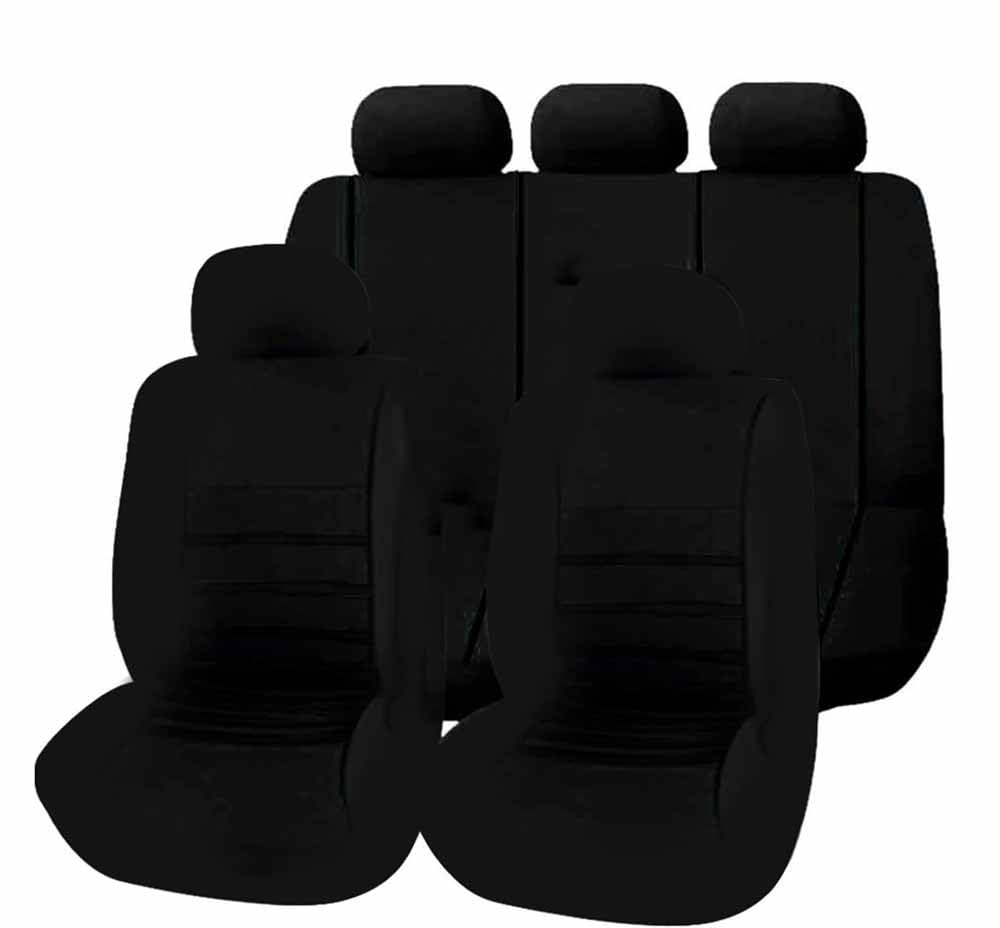 ForGue Auto Sitzbezüge Stoff Set für MG 4 EH32 / MG 4 XPower 2022-2025, Innenraum Autositzbezüge Seasons Protectors Schonbezüge Sitzschoner Zubehör,D/9pcs Set Black von ForGue