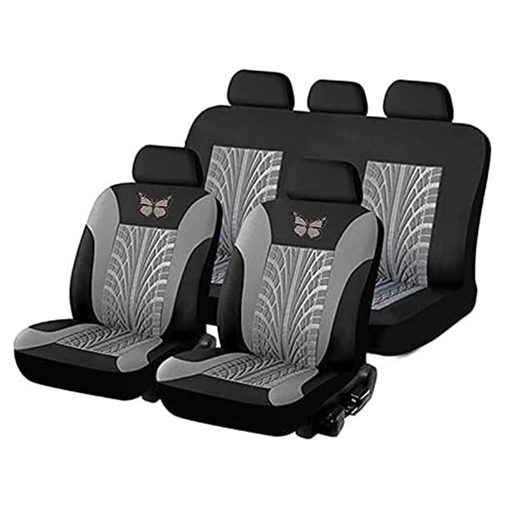 ForGue Auto Sitzbezüge Stoff Set für Mazda 3/Axela (BL) 2.Gen 2010-2013, Innenraum Autositzbezüge Seasons Protectors Schonbezüge Sitzschoner Zubehör,B/Gray von ForGue