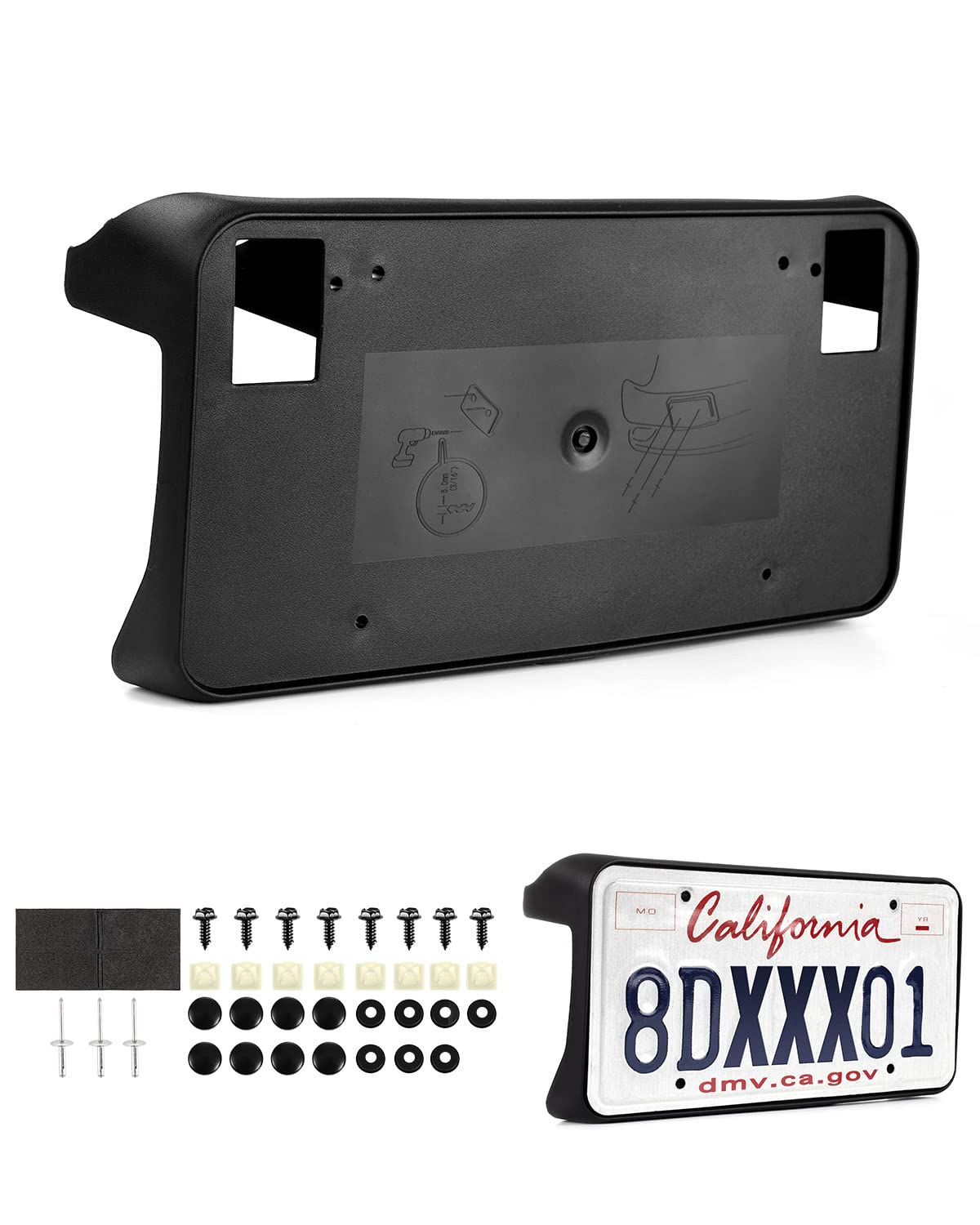 Forccord Passgenau für Kennzeichenrahmen 2016–2018 Chevy Silverado 1500 OE: 23354526 von Forccord