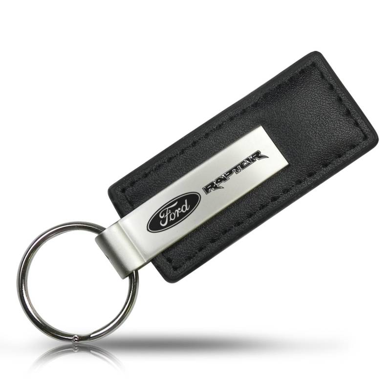 Ford F-150 Raptor Black Leather Key Chain von AU-TOMOTIVE GOLD
