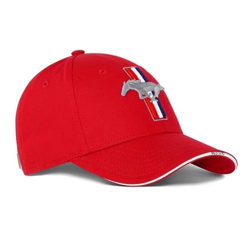 Ford Mustang Logo rPET Baseball Cap Rot verstellbar von Ford