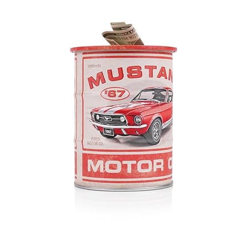 Ford Mustang Spardose Ölfass 600ml Rot von Ford
