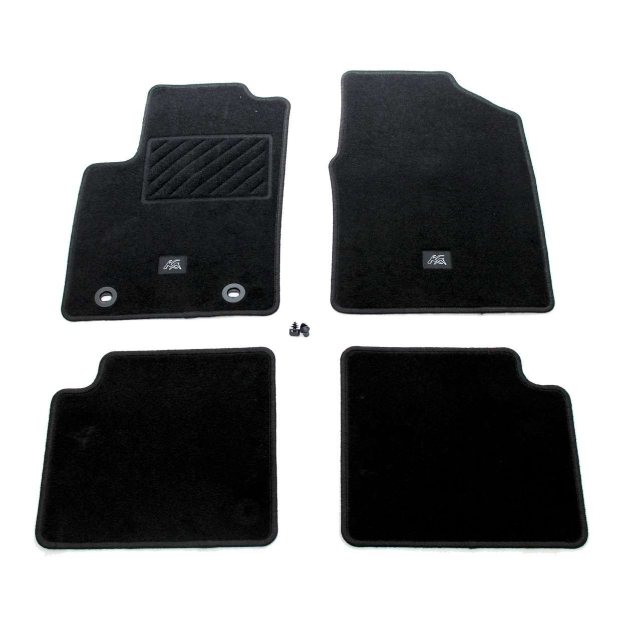 Original Ford Ka 2008-2012 Teppichfußmatten für vorne und hinten in Schwarz 1543885 von Ford