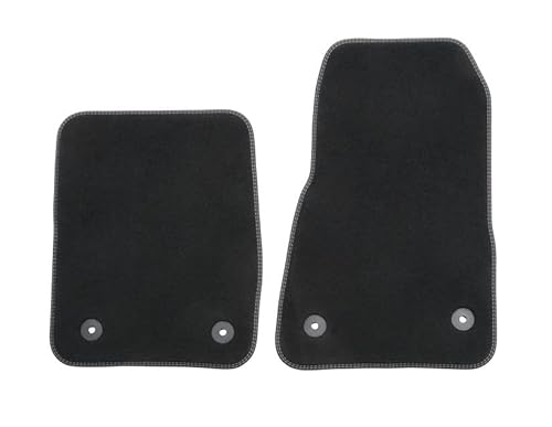 Original Ford Transit/Tourneo Custom 2012-Aktuell Velours-Fußmatten für Vorne in schwarz 2426497 von Ford