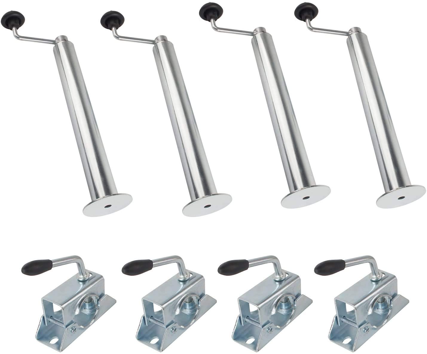 Forever Speed Anhängerstütze Abstellstützen 4X Halterung und Klemmhalter für PKW Anhänger, Anhängerstützen Höhe 480mm-690mm, 2T Forever Speed Anhängerstütze Abstellstützen 4X Halterung und Klemmhalter für PKW Anhänger, Anhängerstützen Höhe 480mm-690mm, 2T von Forever Speed