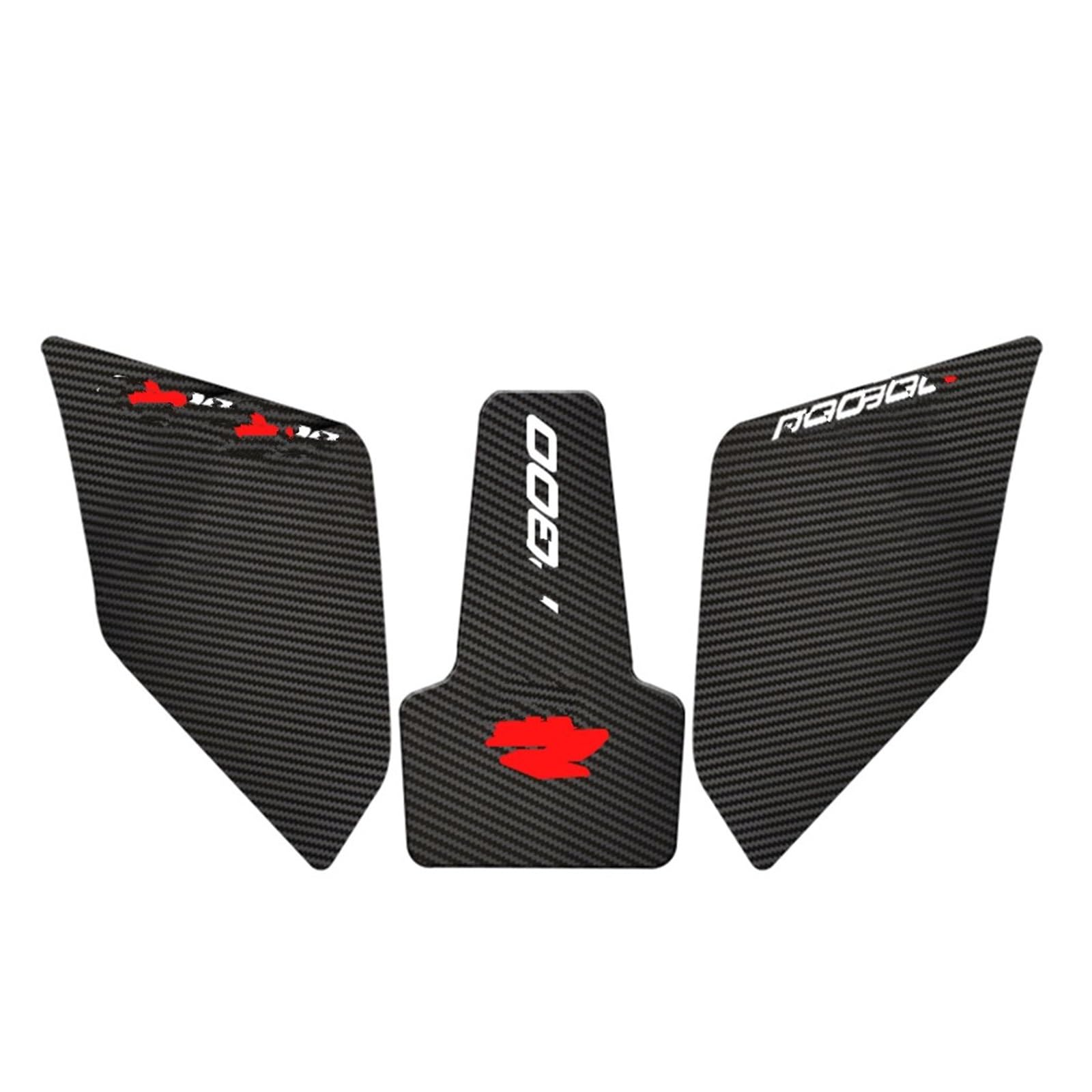 Kraftstofftankpad Gas FÜR B&MW FÜR F900XR 2020-2023 Motorrad Anti Slip Heizöl Tank Cap Pad Seite Knie Grip Aufkleber Aufkleber Pads Abdeckung Aufkleber(Middle - Side - Red) von ForgUe