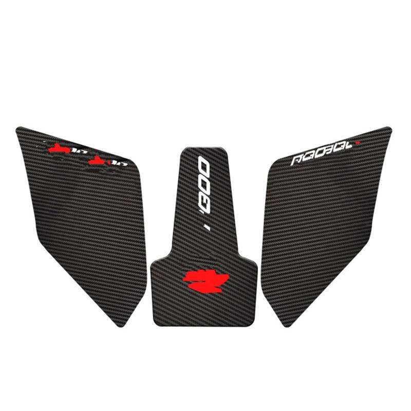 Kraftstofftankpad Gas FÜR B&MW FÜR F900XR 2020-2023 Motorrad Anti Slip Heizöl Tank Cap Pad Seite Knie Grip Aufkleber Aufkleber Pads Abdeckung Aufkleber(Middle - Side - Red) von ForgUe