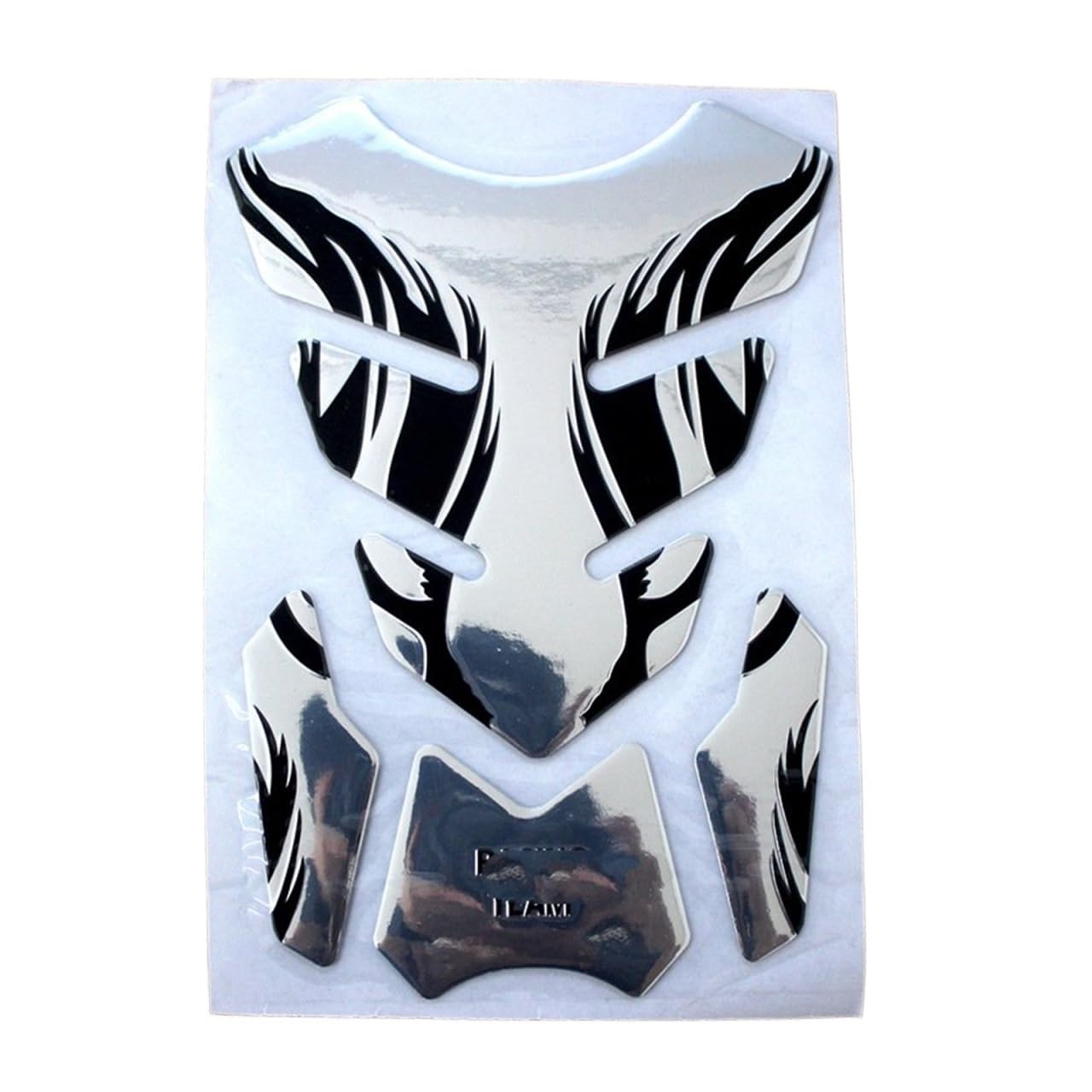 Kraftstofftankpad Gas Fishbone Aufkleber Auto Motorrad Tankpad Tankpad Schutz Für Motorrad Fishbone Abdeckung Zubehör Abdeckung Aufkleber(Silver) von ForgUe