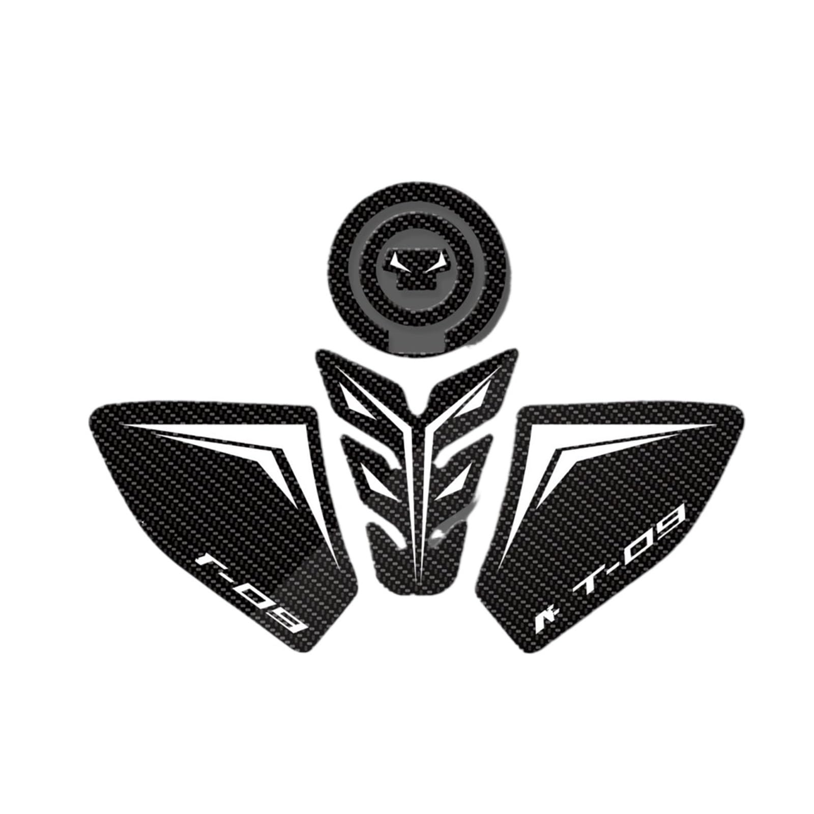 Kraftstofftankpad Gas Für Für MT09 2021 2022 2023 Motorrad Transparent Tank Pad Textur Aufkleber Decals Abdeckung Aufkleber(Multi-coloredA-01) von ForgUe