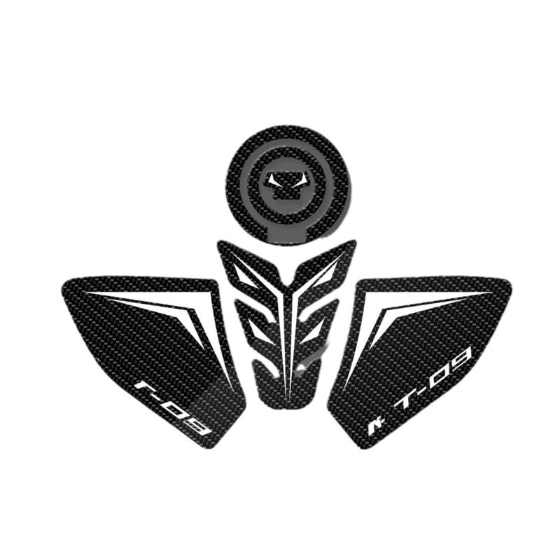 Kraftstofftankpad Gas Für Für MT09 2021 2022 2023 Motorrad Transparent Tank Pad Textur Aufkleber Decals Abdeckung Aufkleber(Multi-coloredA-01) von ForgUe