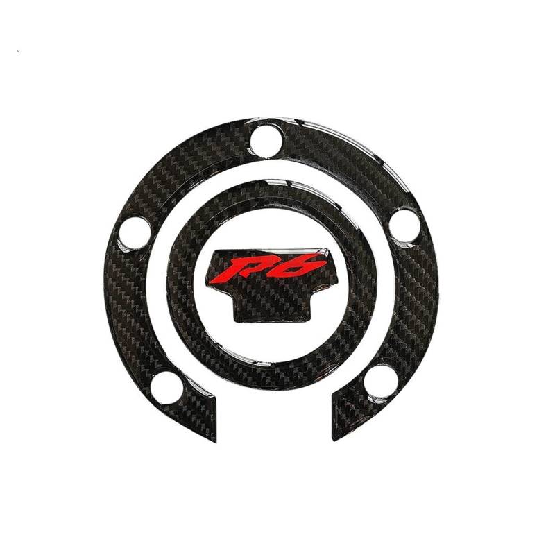 Kraftstofftankpad Gas Für Für YZF Für R6 Für YZF600 2003-2005 Aufkleber Tankpad Öltankdeckelabdeckung Gabelbrückenschutz Motorradaufkleber Abdeckung Aufkleber(Tank Cover Sticker) von ForgUe