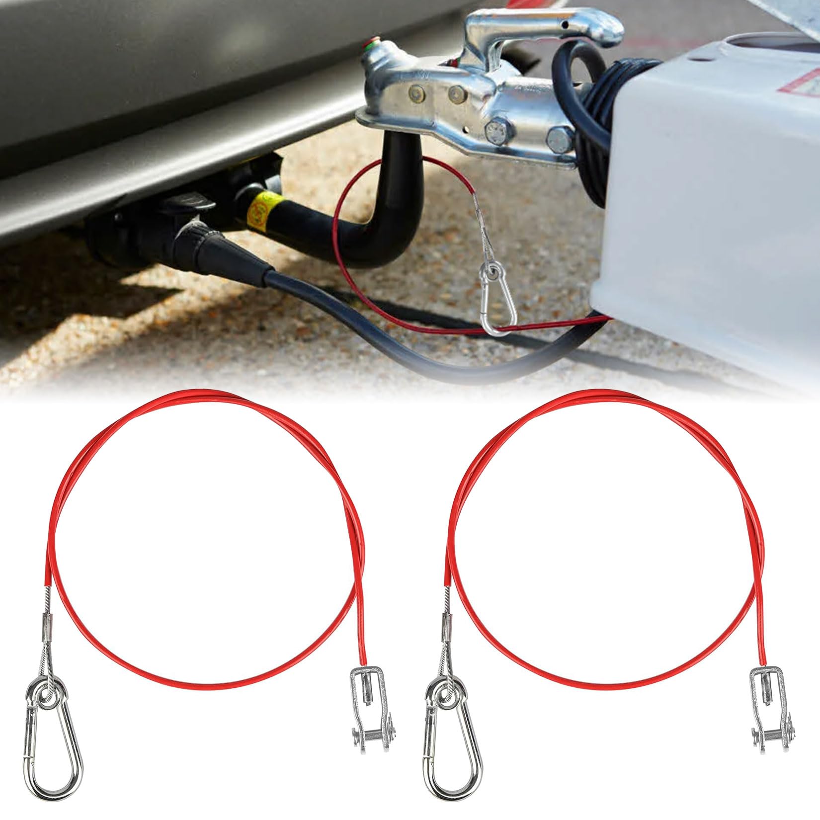 Forhandy 2 Pcs Abrissseil Anhänger, 1m Abreißseil mit Gabelkopf Sicherungsseil für Anhänger KFZ Abreisseil Bremsseil Fangseil Sicherungsseil Anhängersicherung Forhandy 2 Pcs Abrissseil Anhänger, 1m Abreißseil mit Gabelkopf Sicherungsseil für Anhänger KFZ Abreisseil Bremsseil Fangseil Sicherungsseil Anhängersicherung von Forhandy