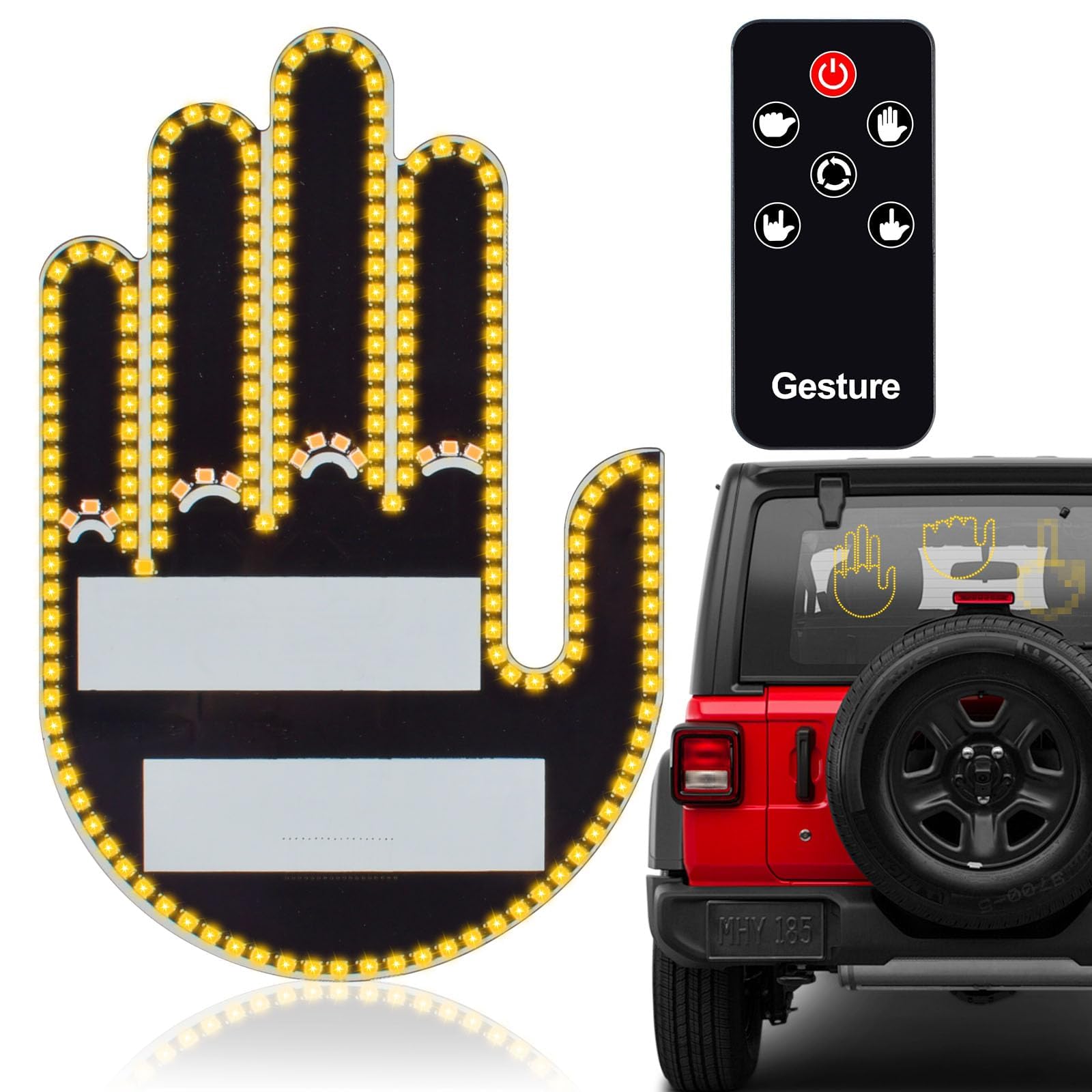 Fingerlicht Auto,LED Finger Lights for Car,Lustiges licht für Auto,Led Hand Auto LED Schilder,LED Auto hinten Fenster Zeichen,Wacky Funny Multi-Functional Warning Lights Rear Luggage Fingerlicht Auto,LED Finger Lights for Car,Lustiges licht für Auto,Led Hand Auto LED Schilder,LED Auto hinten Fenster Zeichen,Wacky Funny Multi-Functional Warning Lights Rear Luggage von Forhome