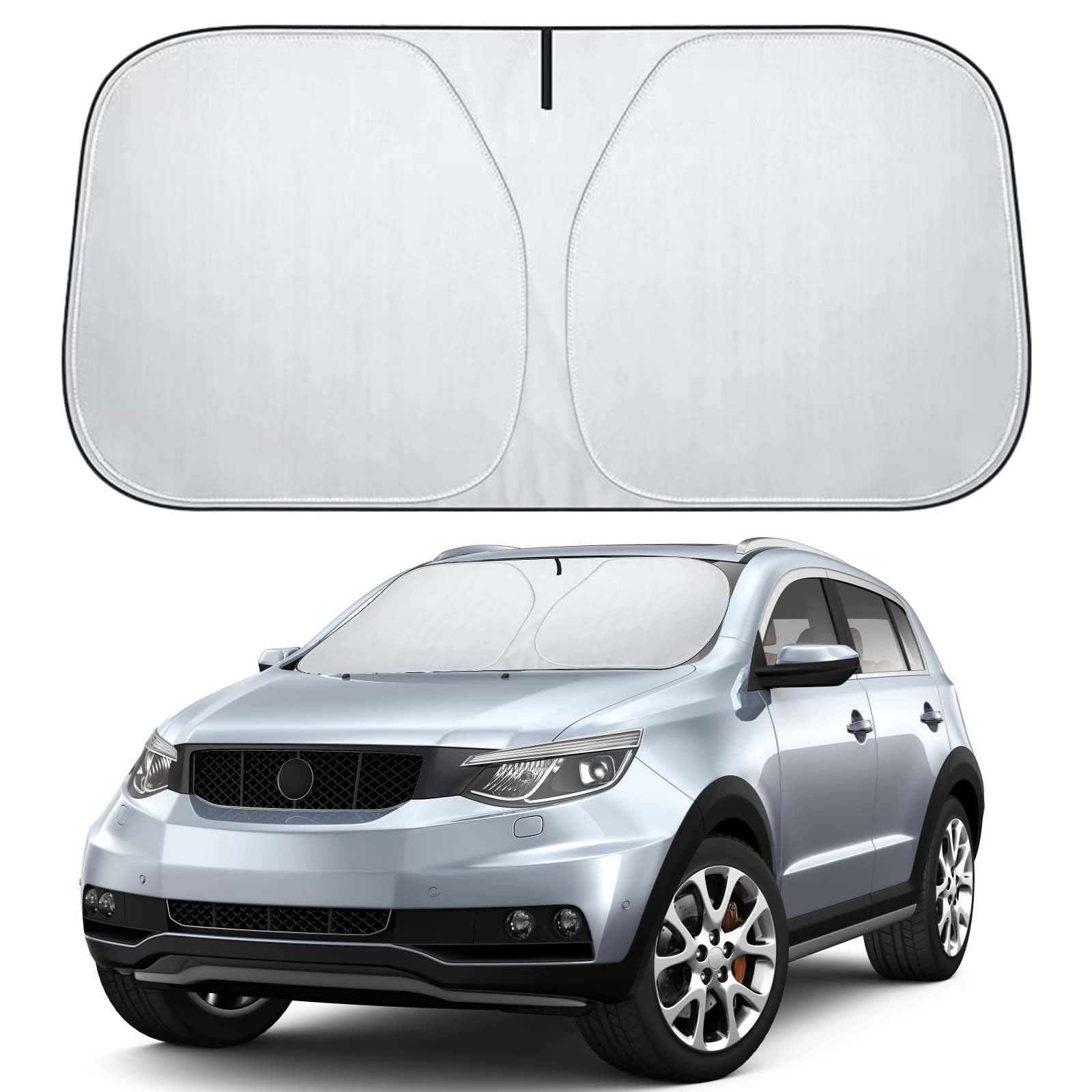 Forhome Sonnenschutz Auto Frontscheibe Faltbarer 150cm x 80cm, Blockiert UV-Strahlen Sonnenblende Schutz Forhome Sonnenschutz Auto Frontscheibe Faltbarer 150cm x 80cm, Blockiert UV-Strahlen Sonnenblende Schutz von Forhome
