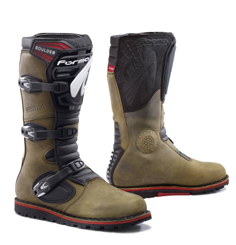 FORMA Stiefel Moto Trial Boulder Eichzulassung CE, Braun, 47 von FORMA