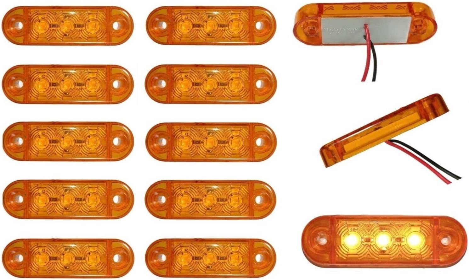 Formplas 10 x LED Begrenzungsleuchten 12v 24volt Positionsleuchten Anhänger LKW Orange Formplas 10 x LED Begrenzungsleuchten 12v 24volt Positionsleuchten Anhänger LKW Orange von Formplas