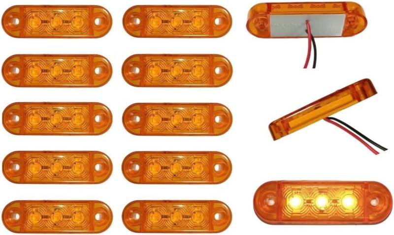 Formplas 10 x LED Begrenzungsleuchten 12v 24volt Positionsleuchten Anhänger LKW Orange von Formplas