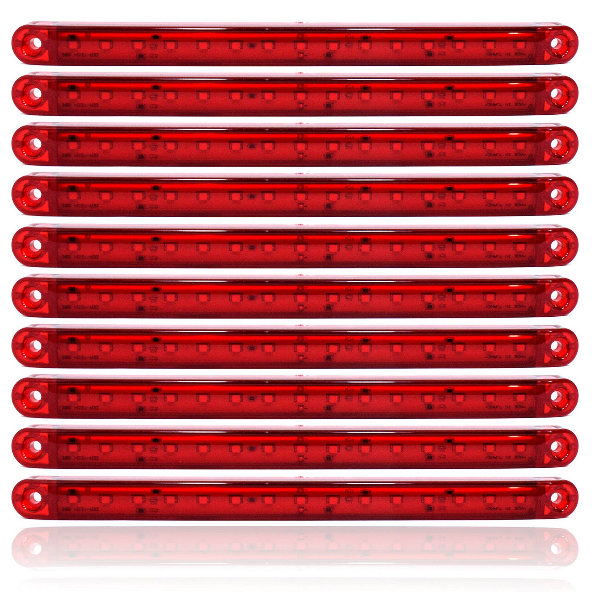10x Rot 15 LED 24V Seitenmarkierungs Begrenzungsleuchte Positionsleuchte Markierung LKW PKW Anhänger von Formplas