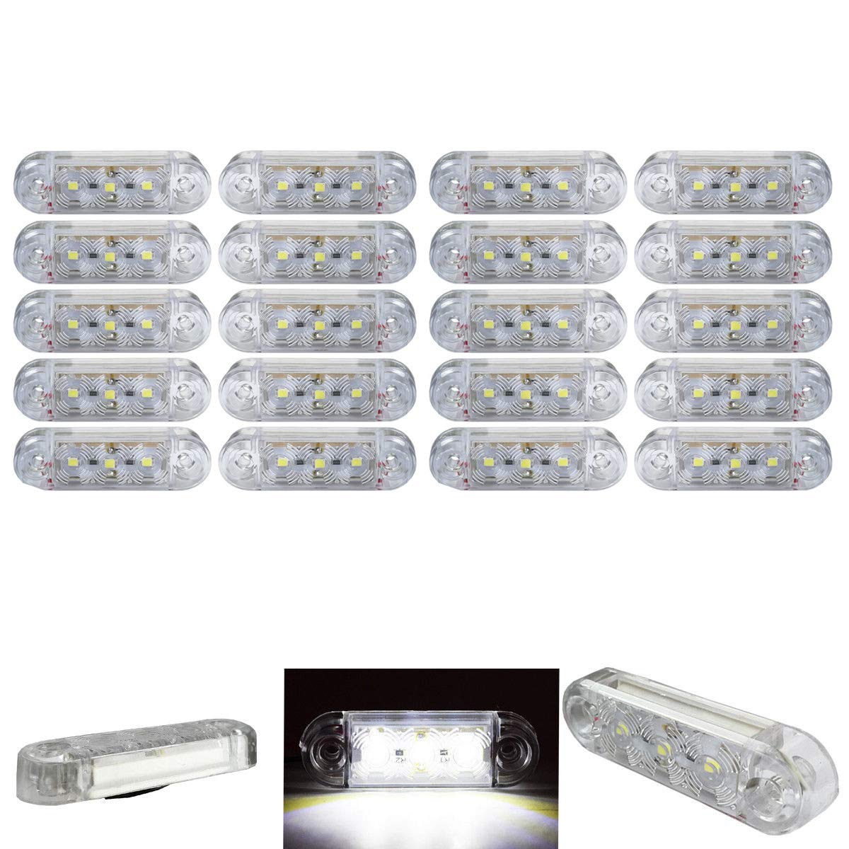 20x 3 SMD LED Begrenzungsleuchten Weiß 12V 24V Positionsleuchten LKW Anhänger 20x 3 SMD LED Begrenzungsleuchten Weiß 12V 24V Positionsleuchten LKW Anhänger von Formplas