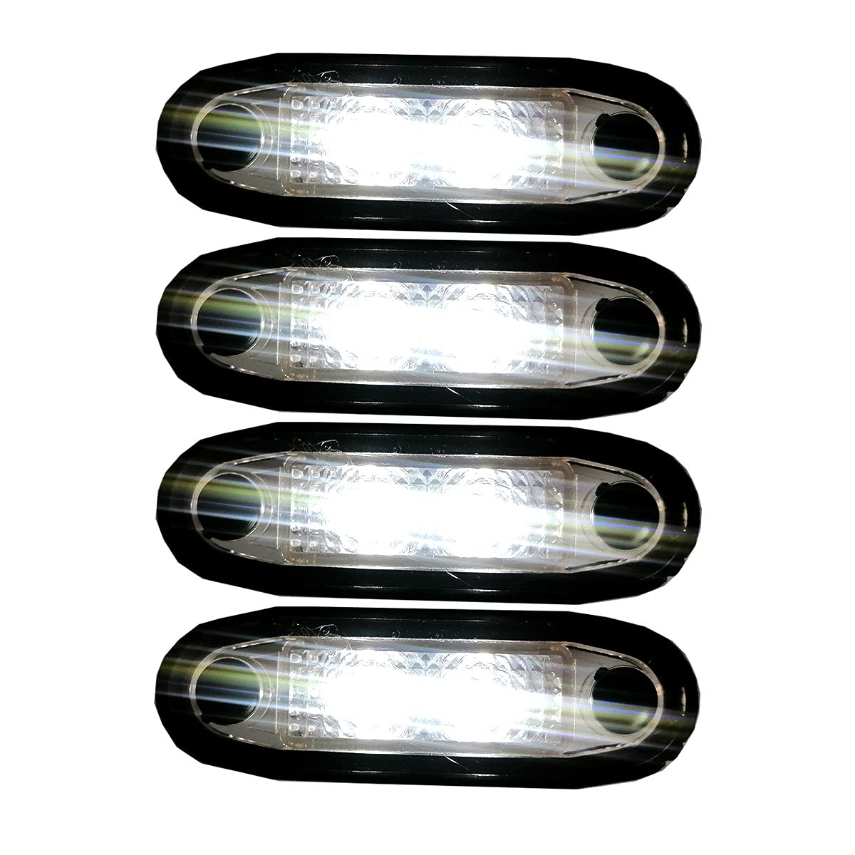 Formplas 4 Stücke LED 24V Weiß Begrenzungsleuchten Seitenmarkierungsleuchten Positionsleuchten LKW Anhänger Formplas 4 Stücke LED 24V Weiß Begrenzungsleuchten Seitenmarkierungsleuchten Positionsleuchten LKW Anhänger von Formplas