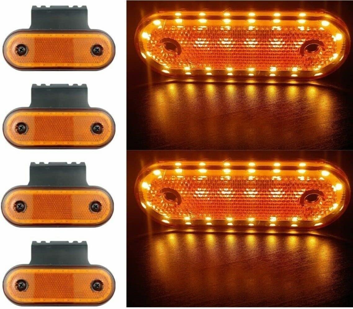 Formplas 4 x LED Begrenzungsleuchten 12v 24volt Positionsleuchten Anhänger Wohnwagen PKW LKW Orange Gelb E9 Formplas 4 x LED Begrenzungsleuchten 12v 24volt Positionsleuchten Anhänger Wohnwagen PKW LKW Orange Gelb E9 von Formplas