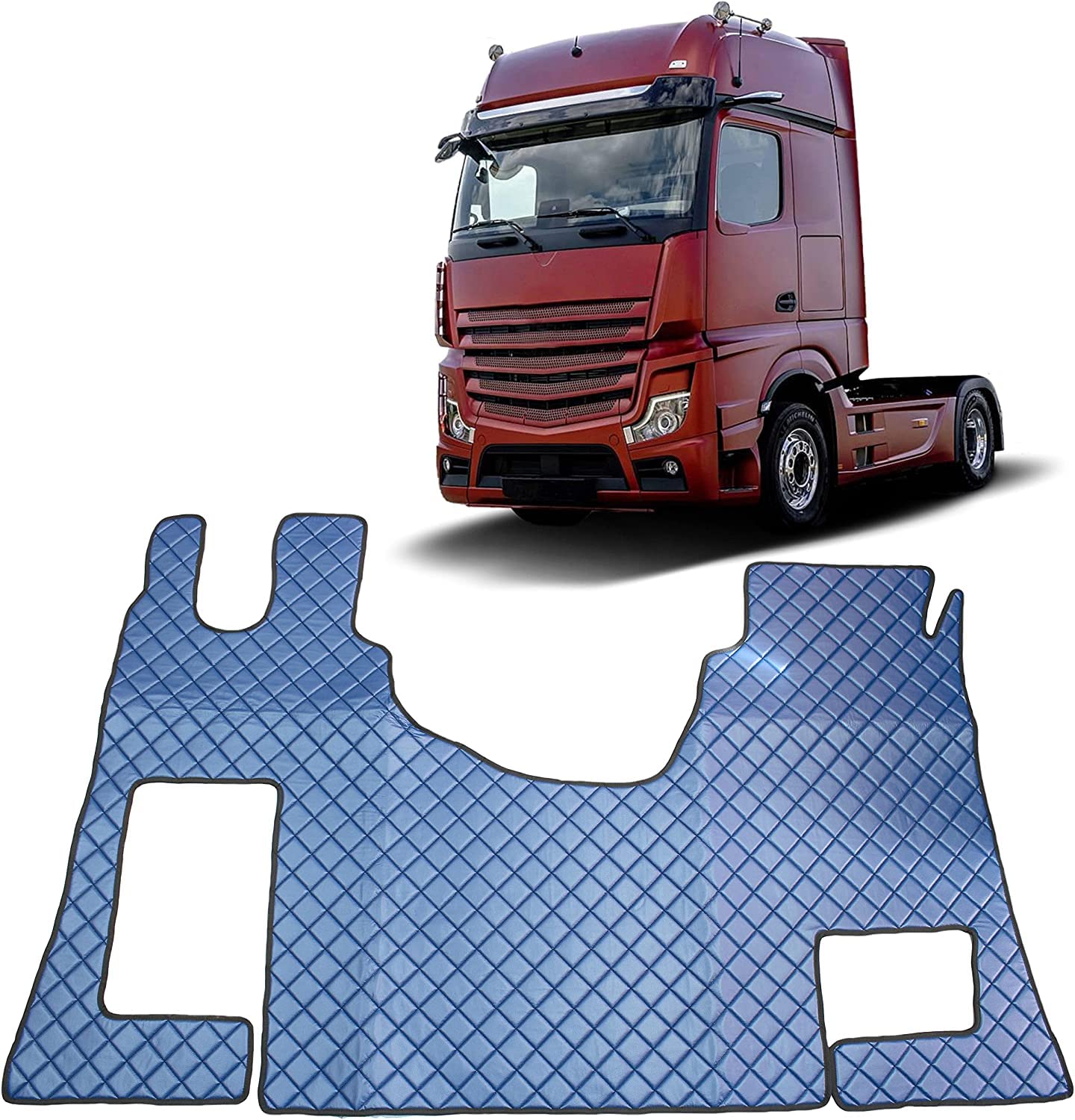 Fußmatten LKW passend für Actros Trucks LKWs Automatisch für MP4 Euro 6 Öko-Leder Blau Fußmatten LKW passend für Actros Trucks LKWs Automatisch für MP4 Euro 6 Öko-Leder Blau von Formplas