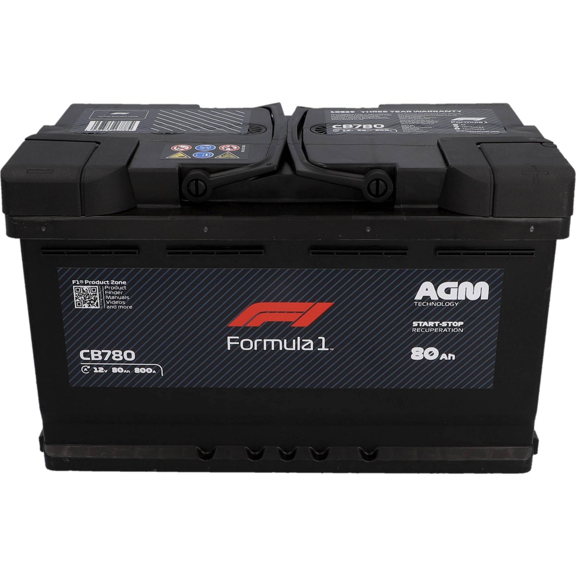Formula 1 Autobatterie AGM 80 Ah/760A CB780, zyklenfest, wartungsfrei, AGM Batterie 12V Batterie Auto Starterbatterie Formula 1 Autobatterie AGM 80 Ah/760A CB780, zyklenfest, wartungsfrei, AGM Batterie 12V Batterie Auto Starterbatterie von Formula 1