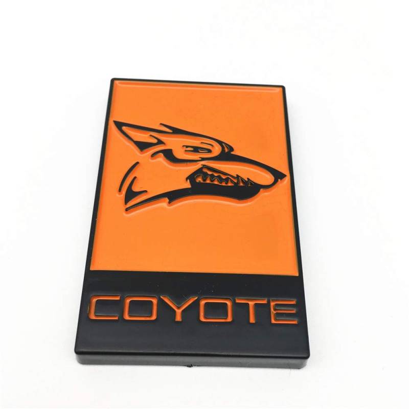 1 x Coyote Head Logo Fit für Auto Karosserie Kotflügel Seite oder Heckkoffer, Abzeichen Aufkleber (Orange) von Forten Kingdom