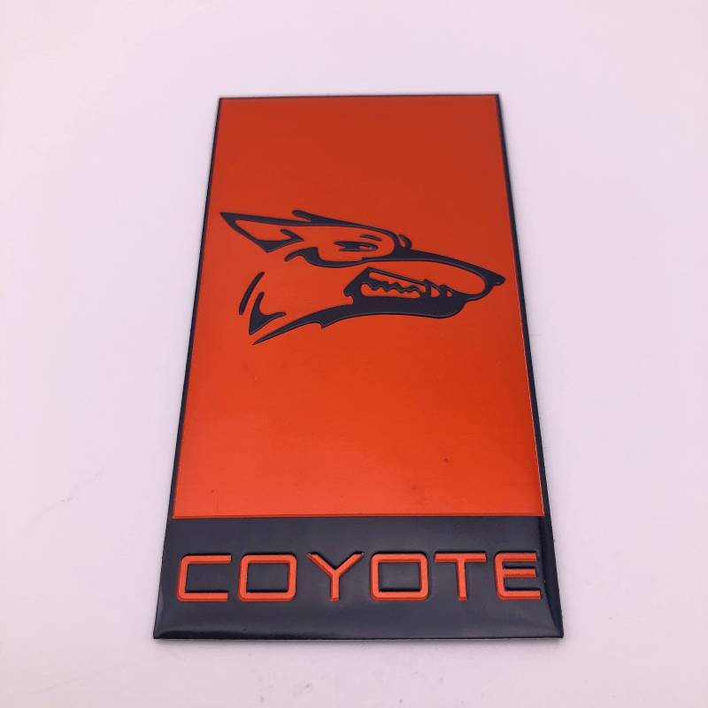 Forten Kingdom 1 x Coyote Head Logo passend für Karosserie, Kotflügel, Seite oder Heck, Metall-Emblem, Aufkleber, Außenzubehör (rot) von Forten Kingdom