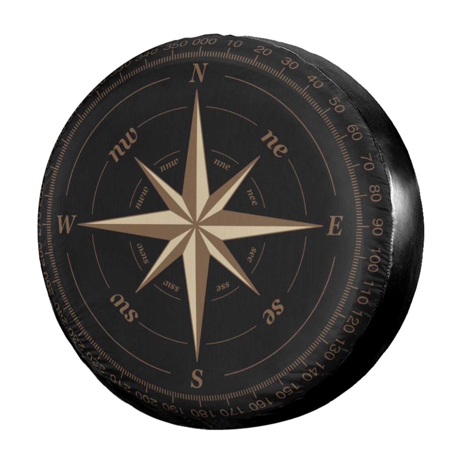 Compass Rose Black Spare Tire Cover Waterproof Dust-Proof UV Sun Wheel Tire Cover Fit for Jeep,Trailer, RV, SUV and Many Vehicle 17 Inch Compass Rose Black Spare Tire Cover Waterproof Dust-Proof UV Sun Wheel Tire Cover Fit for Jeep,Trailer, RV, SUV and Many Vehicle 17 Inch von Foruidea