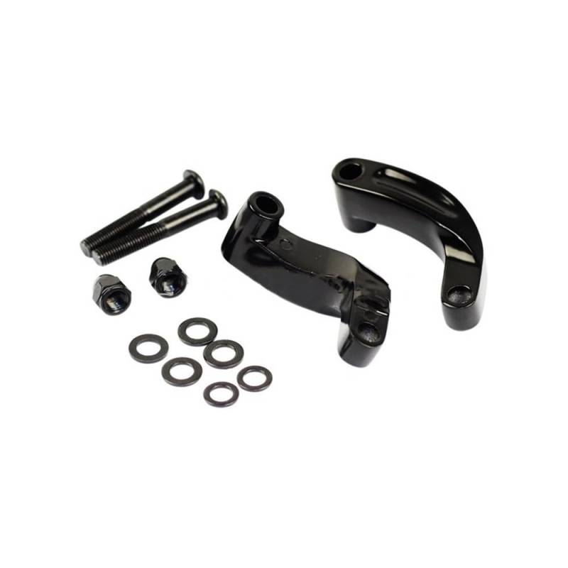 Motorrad Aluminium Spiegelverlängerungs Adapter Set Für H&arley CVO Softail Breakout FXSB Fat Bob Low Rider FXDL Custom Mount Extender (Color : Black) von FOUNCY