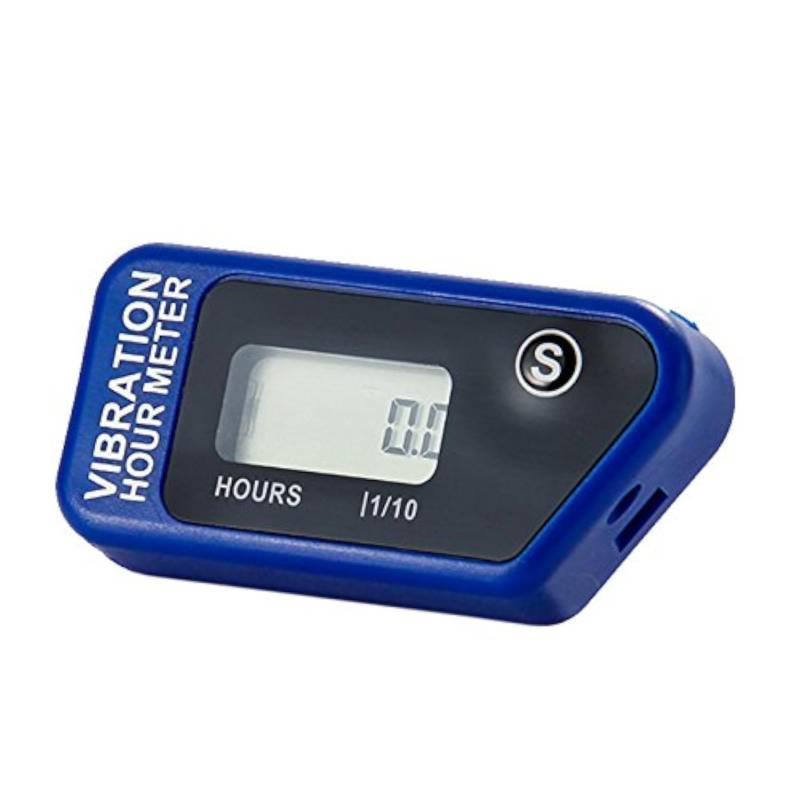 Digital Engine Stunde Meter komplett wasserfest zurücksetzbar Vibration Stunde kabellos für alle vibrierender Maschine Motocross Marine Motorrad Snowmobil ATV Boot Generatoren 16B (blue) von Foundown