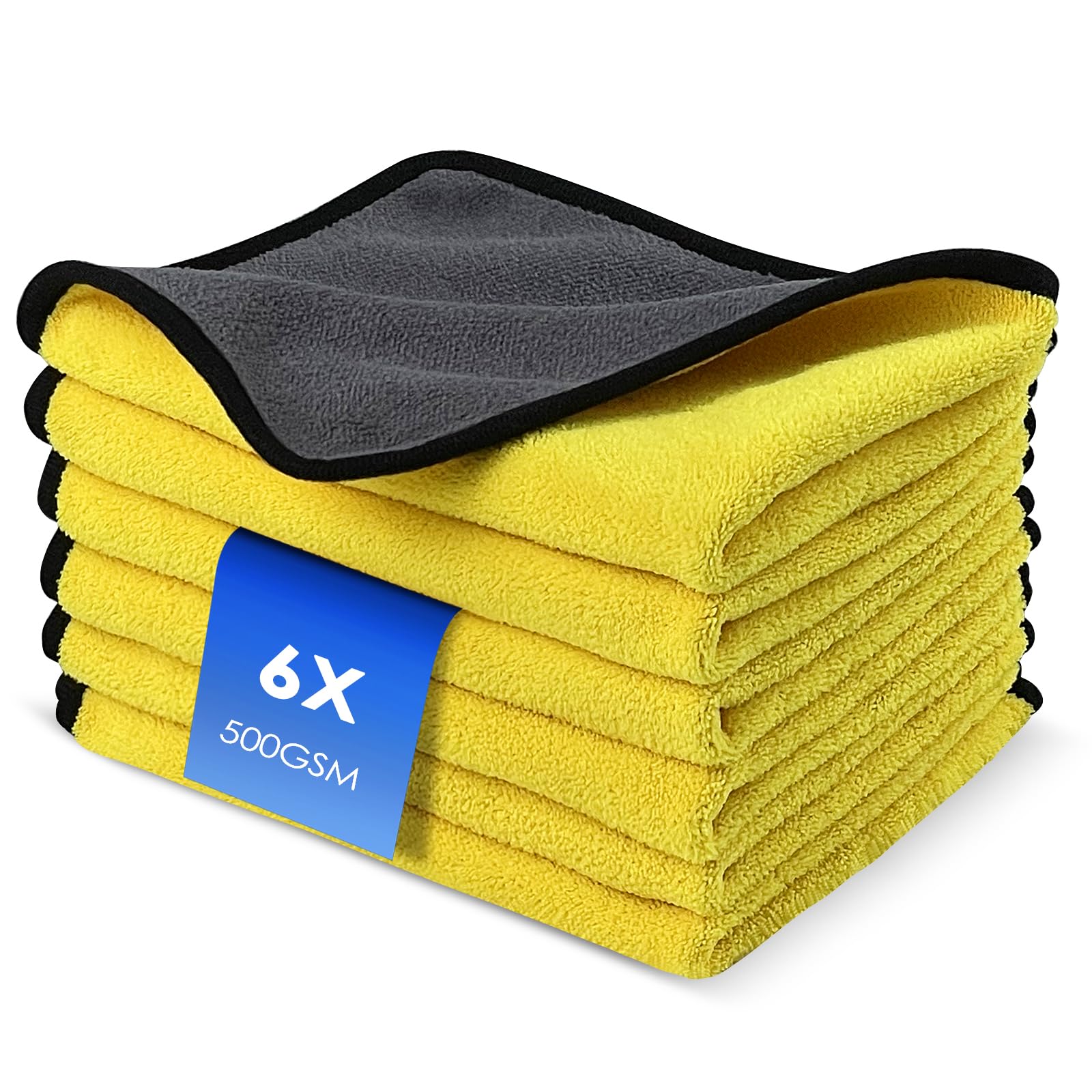 Fousenuk 6X Mikrofasertücher Auto mit 500 GSM, Trockentuch, Microfasertücher Autopflege, Poliertücher, Handtuch Zum Trocknen, Microfiber Towel, Autoputztücher, Lappen, Drying, Trocknungstuch Fousenuk 6X Mikrofasertücher Auto mit 500 GSM, Trockentuch, Microfasertücher Autopflege, Poliertücher, Handtuch Zum Trocknen, Microfiber Towel, Autoputztücher, Lappen, Drying, Trocknungstuch von Fousenuk