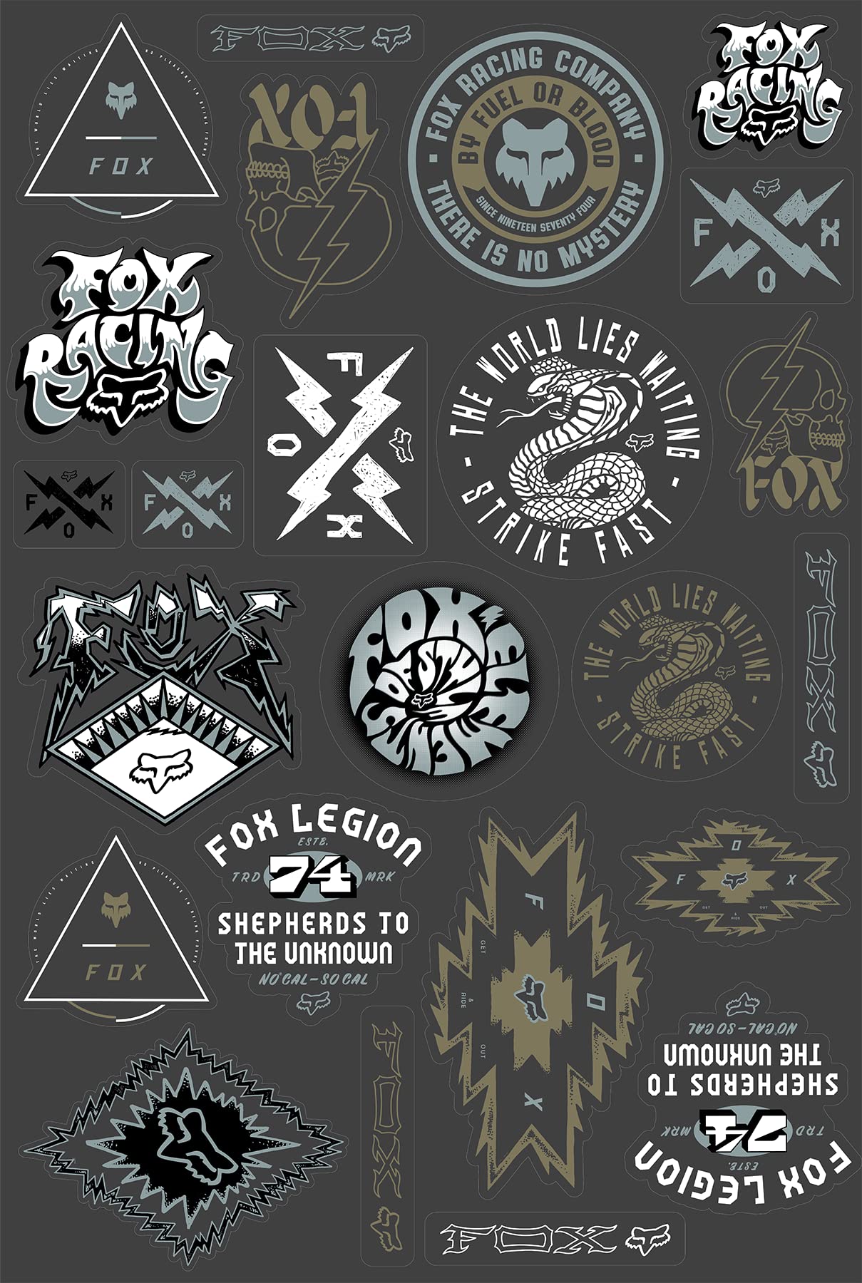 Fox Racing Aufkleber-Set Fox Racing Aufkleber-Set von Fox Racing
