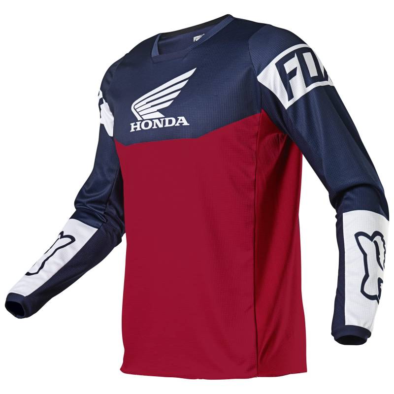 Fox Racing Herren 180 Honda Motocross-Trikot, Marineblau/Rot, Größe XXL von Fox Racing
