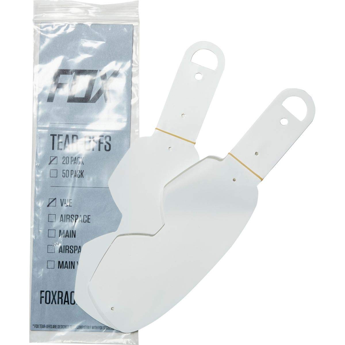 Fox Vue Standard Tear Offs - 20Pk Clear Fox Vue Standard Tear Offs - 20Pk Clear von Fox
