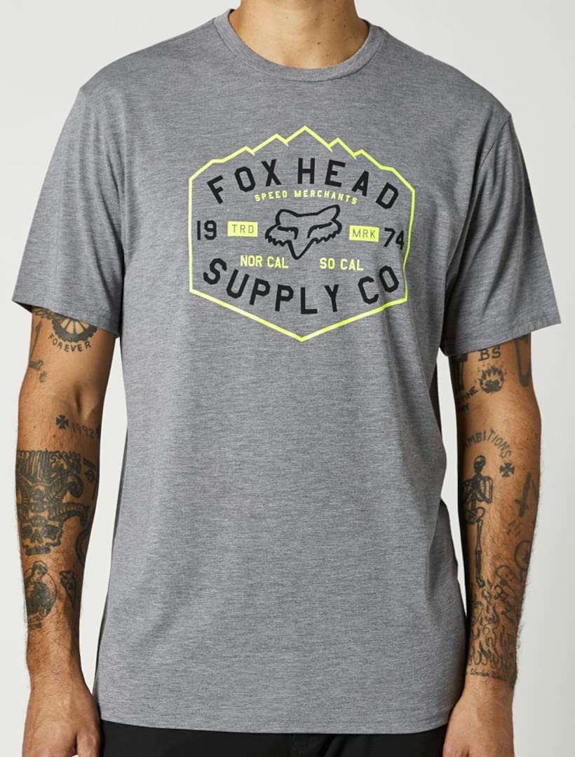 Backbone Ss Tech Tee Heather Graphite Backbone Ss Tech Tee Heather Graphite von Fox