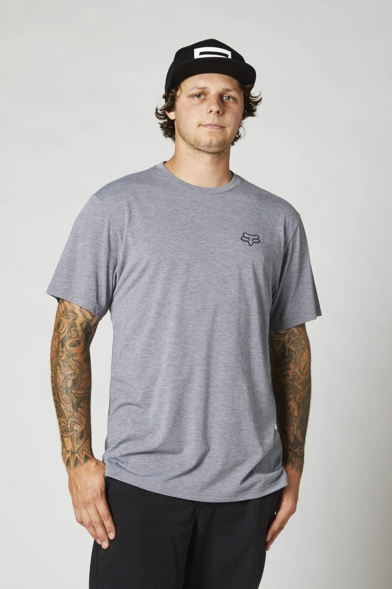 Burnt Ss Tech Tee Heather Graphite Burnt Ss Tech Tee Heather Graphite von Fox