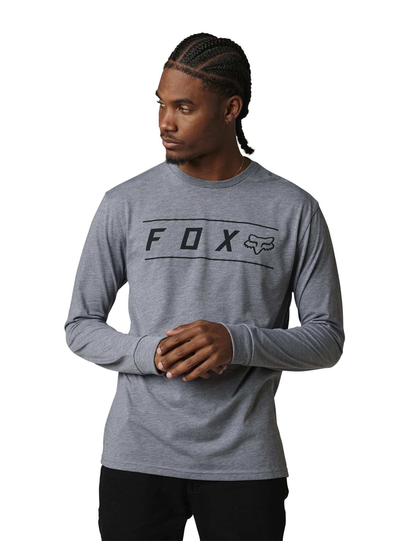 Fox Pinnacle Ls Tech Tee Heather Graphite von Fox