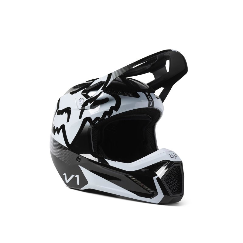 Fox V1 Leed Helm Dot/Ece Black/White von Fox