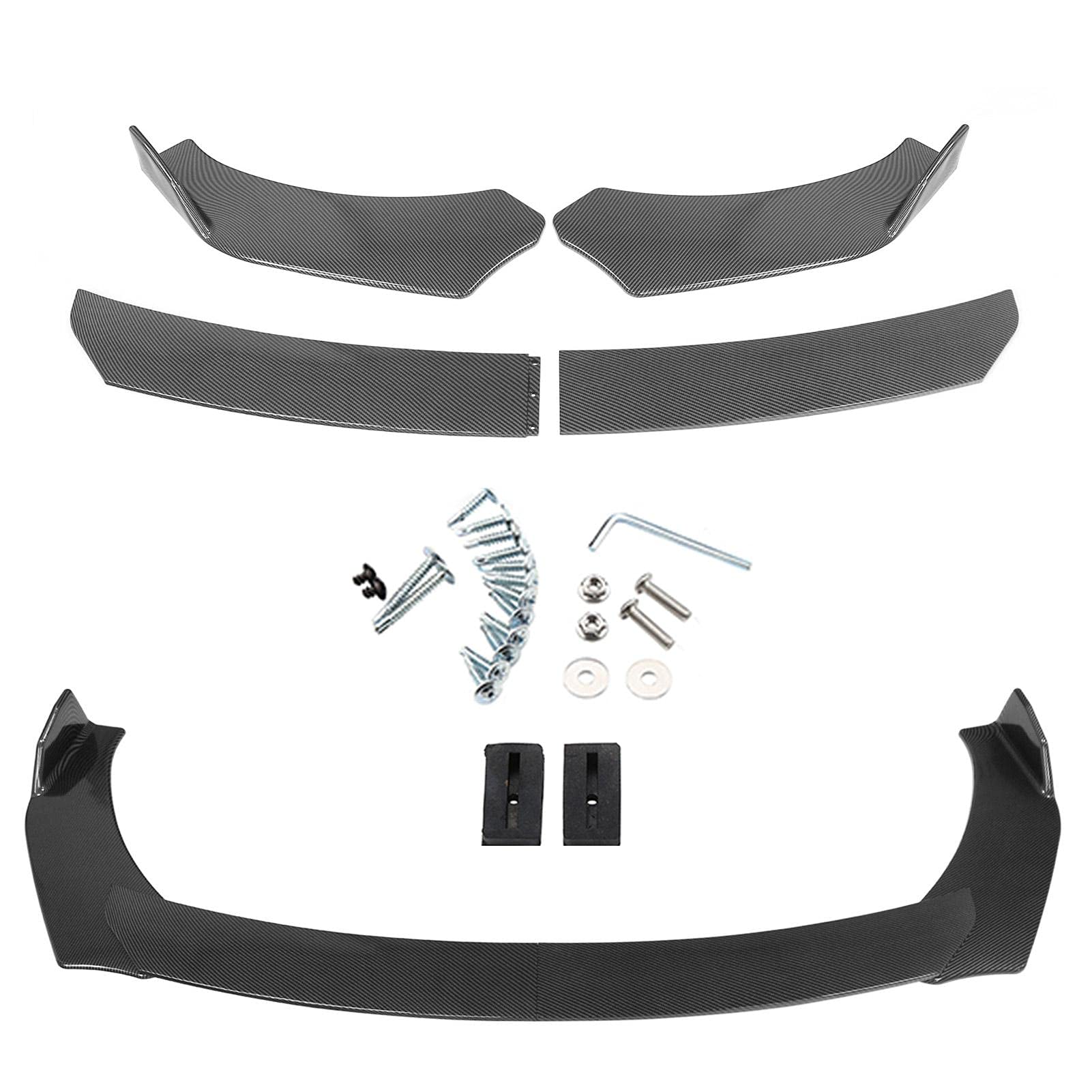 Foxglove Frontspoiler Lippe | Auto Frontstoßstange Splitter Lip Spoiler | Universal Spoilerlippe Diffusor | Autoantikollisionsschutz Body Kit von Foxglove