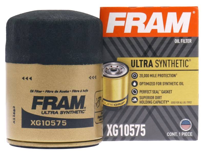 FRAM Ultra Synthetic 20.000 Mile Protection Oil Filter XG10575 with SureGrip (1 Stück) von Fram