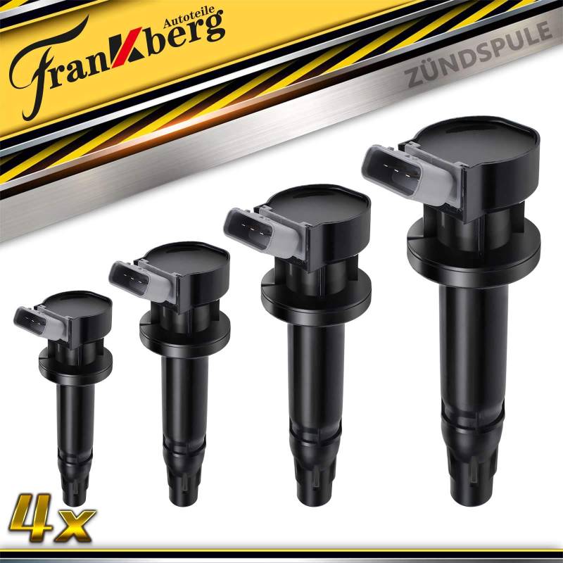4x Zündspule für C1 107 Auris Avensis Aygo Celica Corolla MR2 III RAV4 II Yaris 1.0L-1.8L 1999-2014 9091902239 von Frankberg